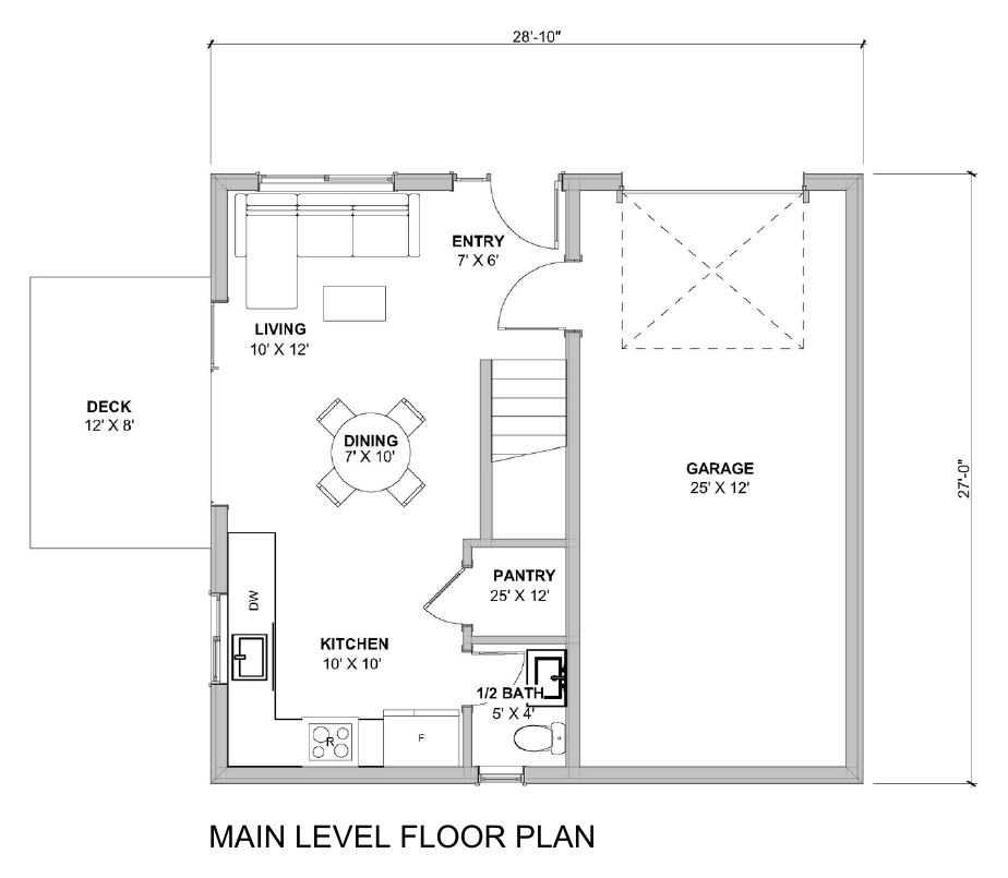 Grove Retreat - Main Level Floor Plan