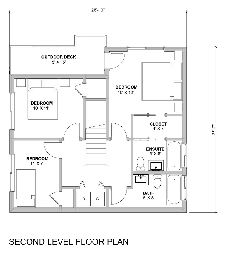 Grove Retreat - Second Level Floor Plan