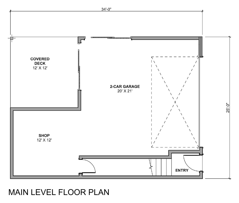 Lantern Studio - Main Level Floor Plan